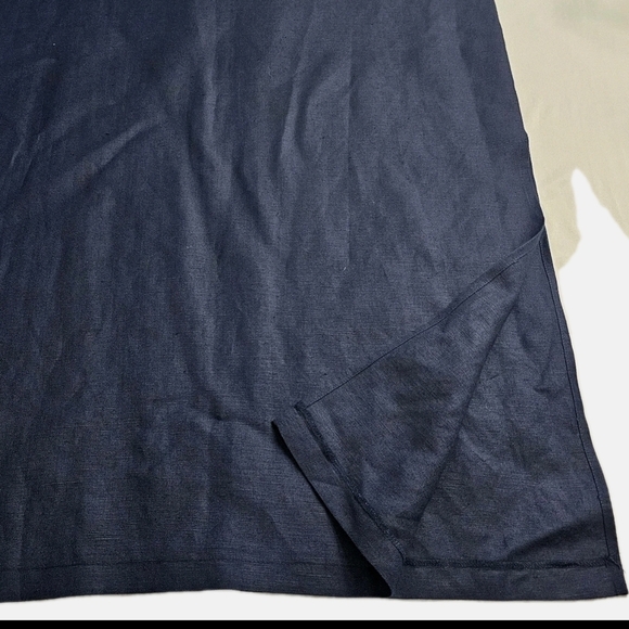 Maggy London Linen Rayon Blue 2 pc Jacket Career Work Maxi Versatile Dress 14 - Picture 7 of 16